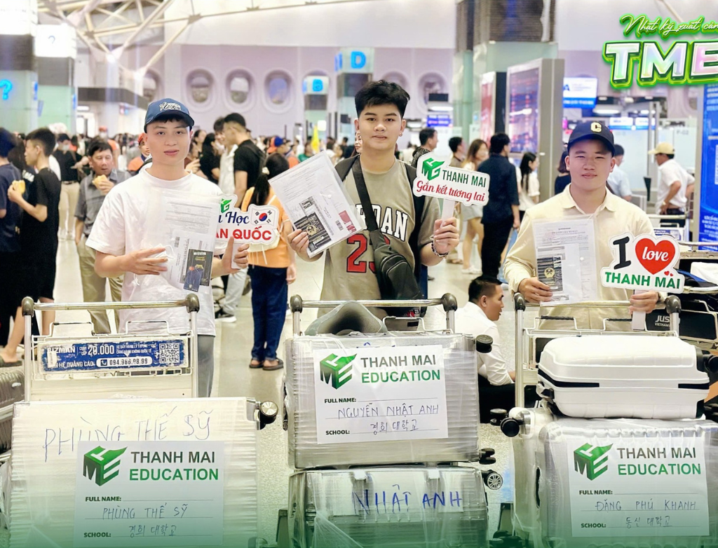Hình ảnh tiền bay học viên Du học Hàn Quốc