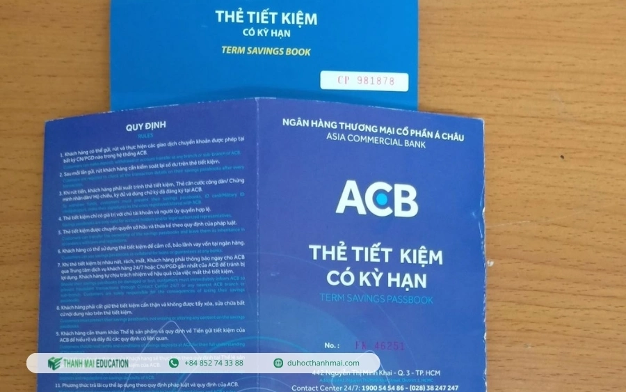 Sổ tiết kiệm tại ngân hàng