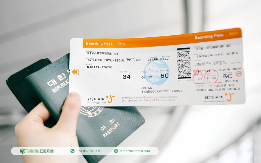 Vé máy bay du học Hàn Quốc